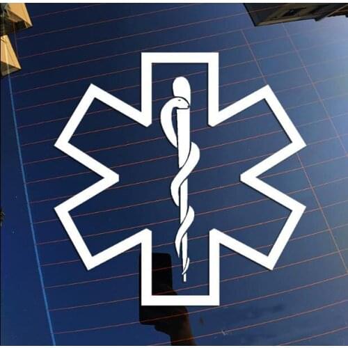 Star of Life Emergency Medical stickerssnake vinyl car sticker bumper decals stickers for Notebook Car Laptop