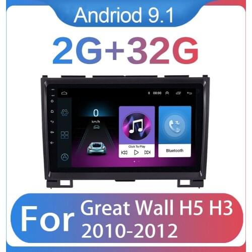 2din Android 9.1 Car Radio Multimedia Video Player GPS for Great Wall Hover H5 H3 9 inch Autoradio navigation BT WIFI 2G+32G