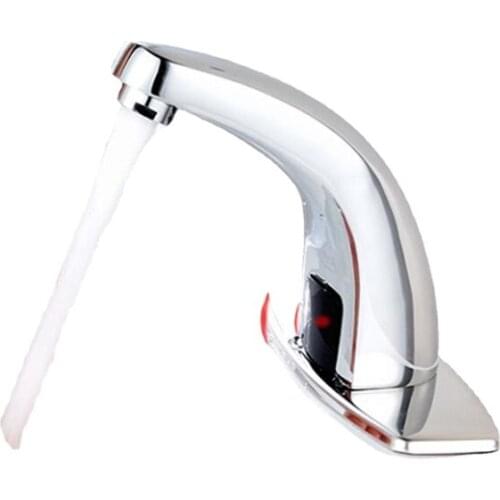 Bathroom Automatic Infrared Sink Hands Touchless Free Faucet Sensor Tap Cold Water Saving Inductive Electric Basin Faucet Mixer