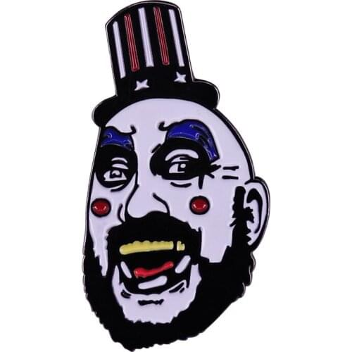 Captain Spaulding Enamel Pin rob zombie Brooch sheri moon badge halloween Costume Gift