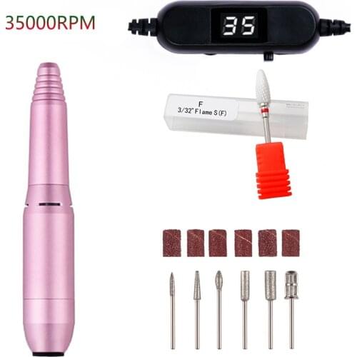 35000RPM Nail Drill Machine 15w Portable Manicure Drill Machine Pedicure Drill Electric Nail Drill Professional Nail Drill Salon