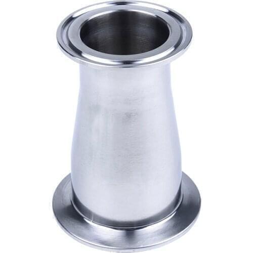 OD 2" to 1" 50.8mm to 25.4mm Sanitary Tri Clamp Reducer 304 Stainless Steel Reducing Connector for Homebrew