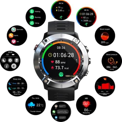 Global bluetooth smart watch bluetooth 5.0 radio frequency heart cadran appels rond Smartwatch watch Android and IOS