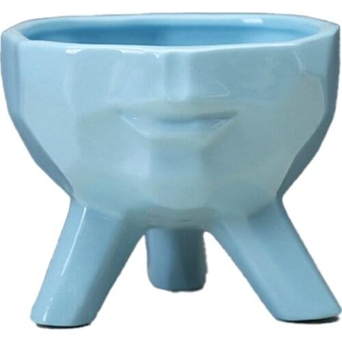 Ceramic Face Planter Head Plant Pot Statue Flower Vase Succulent Bonsai Pot for Home Decoration Indoor Outdoor
