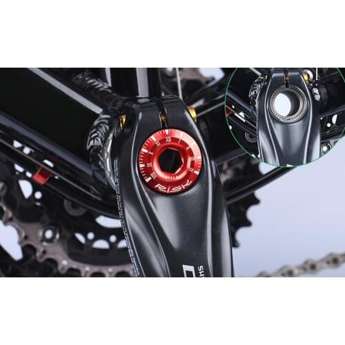 Risk M20/M18 Mountian Bike Titanium Alloy Crank Arm Lid Intergrated Hollow Crankset Arm Fixed Screws Cups For Bicycle Chainwheel