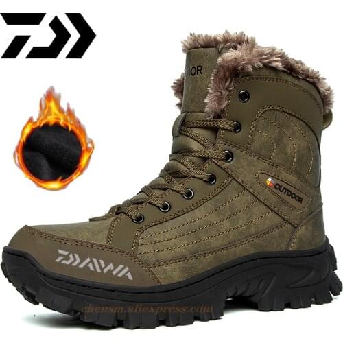 DAWIA Men Outdoor High Quality Brand Hiking Shoes Tactical Boots Winter Army Fishing Trekking Climbing Athletic Shoes Camouflage