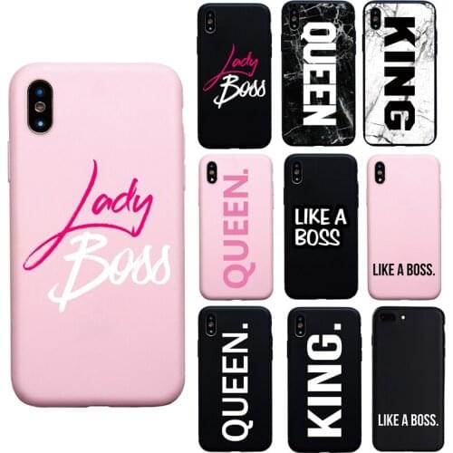 Fashion Lady King Queen Marble soft case for iphone 6 6s Plus 7 8 Plus Phone Capa Coque Cover For iphone X XS Max XR 5s SE Funda