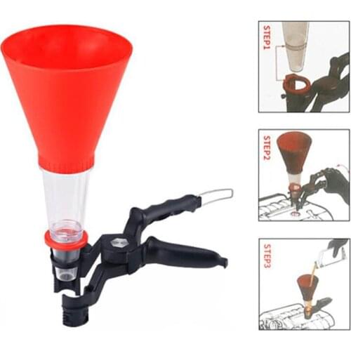 Non-leakage Car Engine Fuel Funnel Adjustable Non-leak Oil Add Funnel Car Engine Oil Funnel Car Accessories