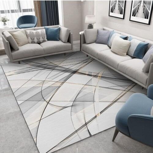 New Living Room Bedroom Carpet Crawling Mat Modern Light Luxury Geometric Sofa Cushion Safety Non-slip Home Decoration Products