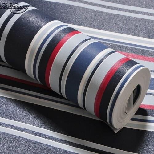 Beibehang Warmbackground Bedroom full of simple British color striped wallpaper three - dimensional non - woven fabrics