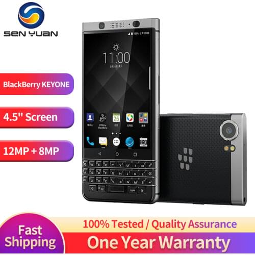 Original BlackBerry Keyone 4G LTE Cellphone 4.5'' 4GB RAM 64GB ROM 8MP Camera WiFi Octa Core Fingerprint Bar Mobile Cell Phone