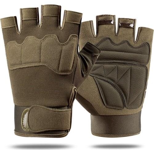 Fingerless Tactical Gloves Men Women Army Military Outdoor Sports Anti-cutting Fighting Training Cycling Riding Gloves