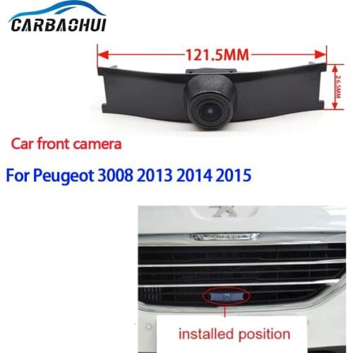 Car Front Camera For Peugeot 3008 2013 2014 2015 Logo Embedded Car Special Front HD Camera high quality Waterproof Night vision