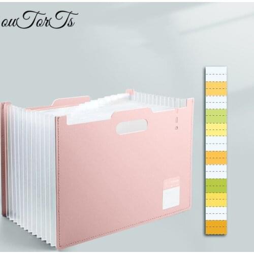 Simple Desk File Folder Document Paper Organizer Storage Holder Multilayer Expanding Box School Office Stationery 13 Pockets