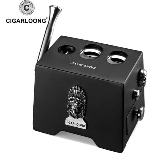 Cigar Cutter Krupp Stainless Steel 3 Hole Cylinder Scissors Luxury Cigar Scissors Guillotine Cigar Cutter CLE-90001 CIGARLOONG