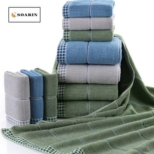 SOARIN Solid Face Towel Strandlaken Quick Dry Towel Absorvente Handdoeken Katoen Toallero Plaid Summer Towels For Beach Towel