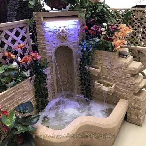 European style fish pond waterscape fountain lion spray,garden sculpture decoration,large outdoor fountain decoration