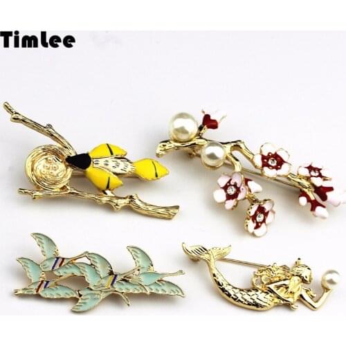 TimLee Bird Brooches For Clothes