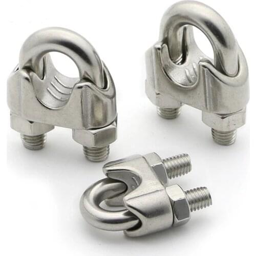 U type clamp Wire Rope Clips M2/3/4/5/6/8/10/12/14mm Wire Rope Clip Cable Bolts Rigging Hardware clamps 304 Stainless Steel