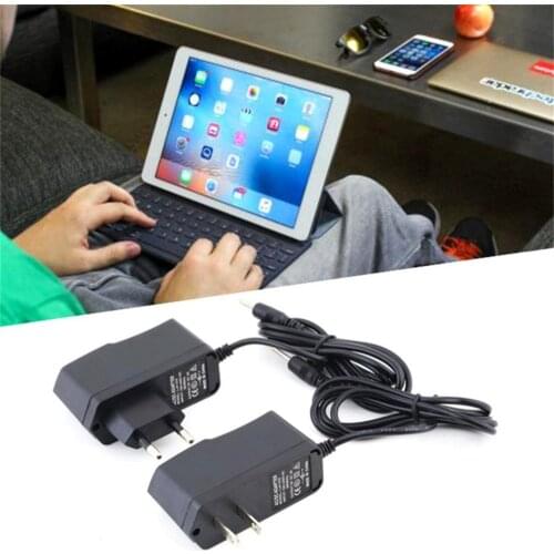 Universal Black IC Power Adapter AC Charger DC 5V 2A / 2000mA 2.5mm EU/US Plug for Android Tablet Laptop