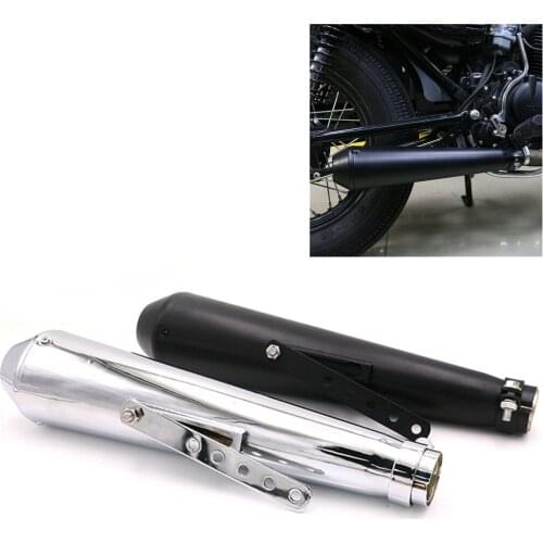 Universal 38mm 40mm 43mm 45mm Motorcycle Muffler Exhaust Retro Vertical Back Pressure Case For Harley GY6 CBR CBR125 CBR250