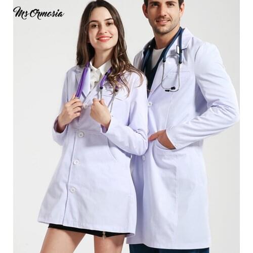 High quality new fashion elegant care clothes summer short sleeve uniform beauty salon laboratory work white coat uniform 2020