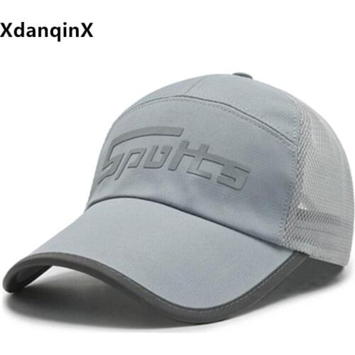XdanqinX summer mesh caps for men and women breathable baseball cap adjustable size womens casual sports cap mens fishing hats