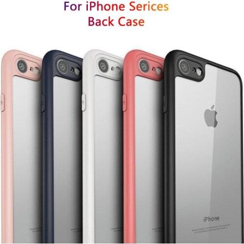 Colorful Candy Hard PC 1.5mm Acrylic Back Phone Case for IPhone6 6s 6 Plus 6s Plus 7 8 7plus 8 Plus X Frame Shockproof Back Case