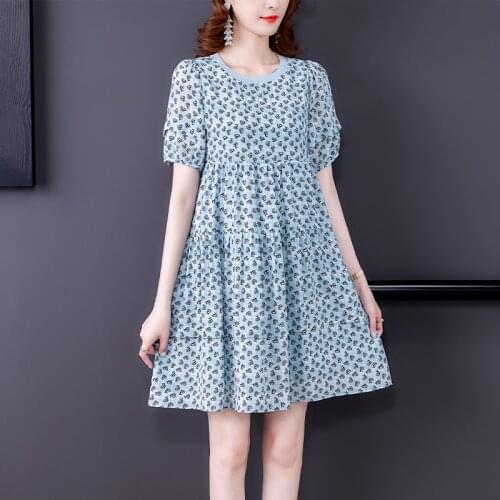 2021 Women Elegant Bodycon Party Vestidos Vintage 3XL Plus Size Chiffon Beach Dress Summer Casual Print Mulberry Silk Mini Dress