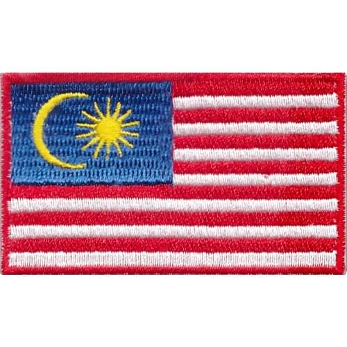 10Pcs Malaysia national flag embroidery atch Iron on Sewing Applique Clothes Shoes Bags Decoration Patch Apparel DIY