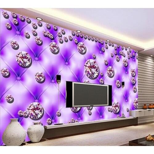 3d wallpaper for room Diamond Purple Background Wall mural 3d wallpaper photo wallpaper for walls