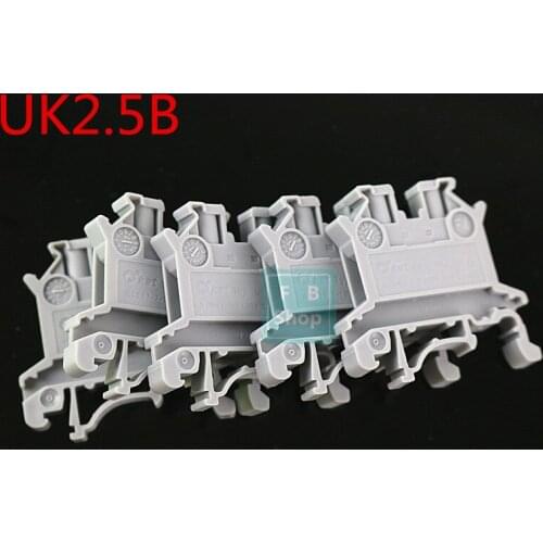 High Quality 50pcs UK-2.5B DIN Rail Universal Terminal Blocks Screw Type UK2.5B Phoenix Type