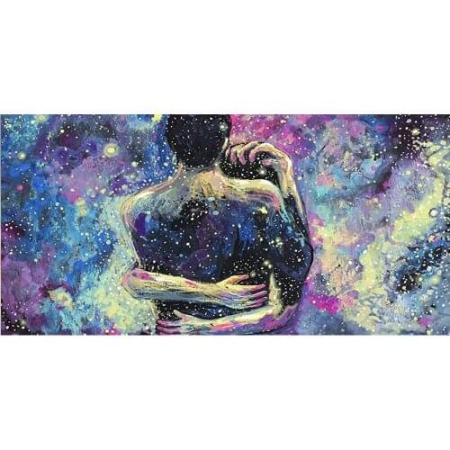 Large size 5D DIY Diamond Painting Full Round Pattern Diamond Embroidery Sexy Couple Mosaic Rhinestones Art Stickers Decor DF374