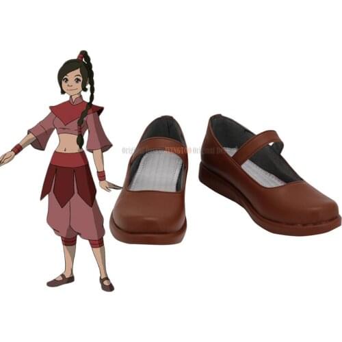 Avatar Ty Lee Shoes Cosplay Avatar: the last Airbender Ty Lee Cosplay Boots Brown Shoes for Unisex