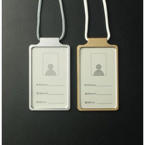 Apple worker IC ID card holder with neck strap in special shape