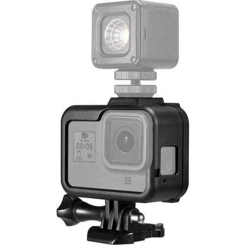 For GoPro HERO8 Black Standard Border ABS Plastic Frame Mount Protective Case with Base Buckle Long Screw