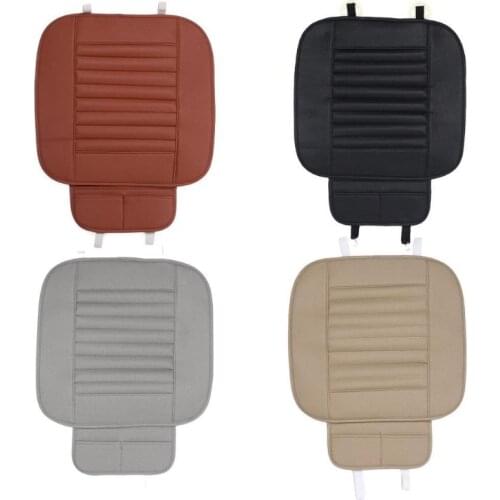 PU Leather Car Front Seat Cover Anti Slip Mat Car Single Seat Cushion Cover Protector Universal Auto Chair Pad Covers