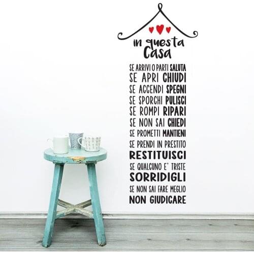 Kina UV01328 decoration transparent PVC wall stickers for wall aphorisms-measures 1 sheet 85x32 cm