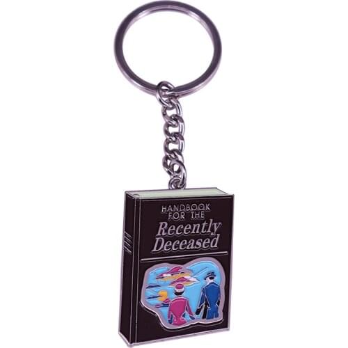 Books in Movies-Beetlejuice keyring Handbook for the Recently Deceased Keychain