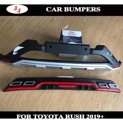For Toyota rush 2018 2019 Bumper Protector Body kit Car ABS Plastic Front Bumper Protector Sill Plate Cover Trunk Guard