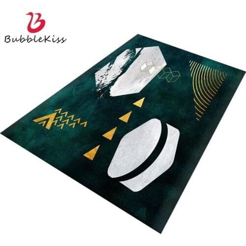 Bubble Kiss Dark Green Carpets For Living Room Dark Green Home Customized Area Rugs Abstract Geometric Pattern Art Floor Mats