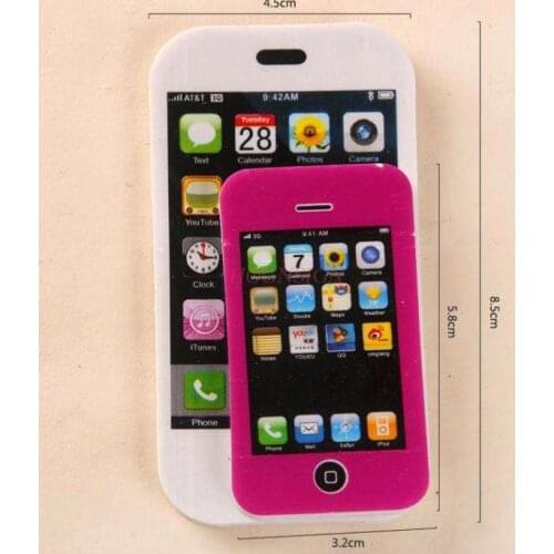 1pcs Cartoon cute eraser iphone iphone creative like leather primary school supplies