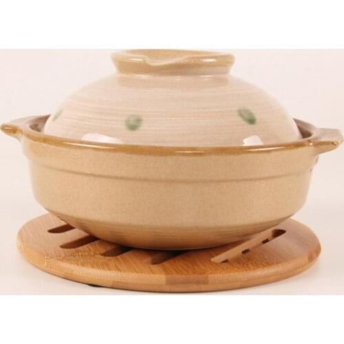 Hot Bamboo Trivet Non-Slip Heat Resistant Hot Pot Holder Table Dish Cup Mat Pad