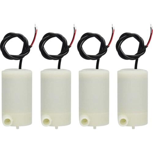 New 4 Pcs DC 3 V 5 V Micro-Submersible Mini Water Pump Fish Tanks Fountain Aquarium Set