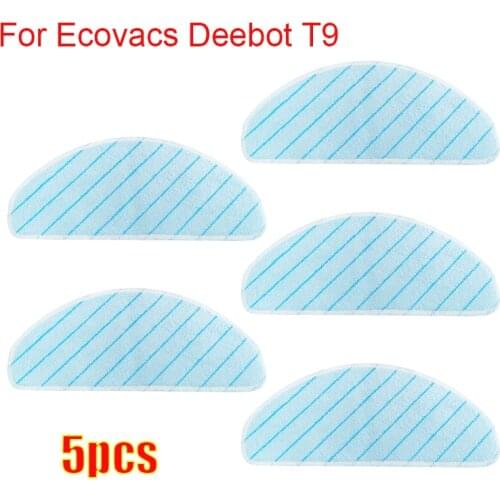 5pcs Washable Mop Pad For Ecovacs Deebot Ozmo T9 AIVI T9 PRO T9 MAX T9 POWER Vacuum Cleaner Robot Mop Rag Spare Parts Mop Cloth