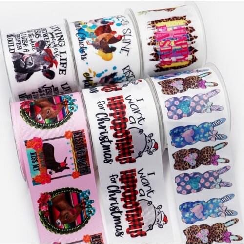 Cartoon Grosgrain/Satin Ribbon Cartoons Printed Ribbon For Crafts Decoration Bow 10Yards 47732