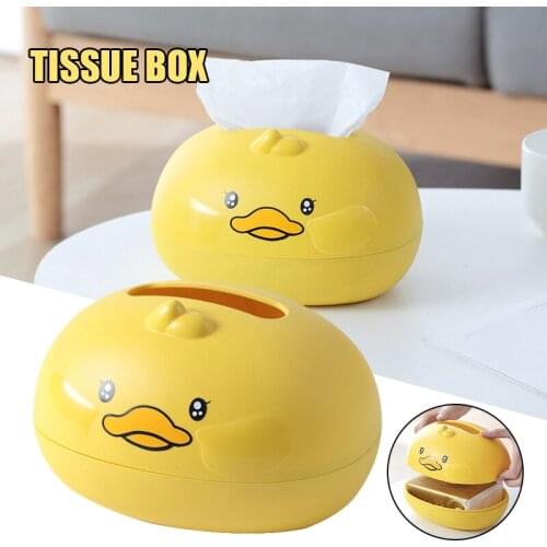 Cartoon Duck Animals Tissue Box Innovative Cute Desk Organizer Box Container for Office Bedroom Bathroom Decorations PI669