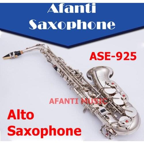 Afanti Music Eb Brass body Nickel Plated Alto Saxophone (ASE-925)