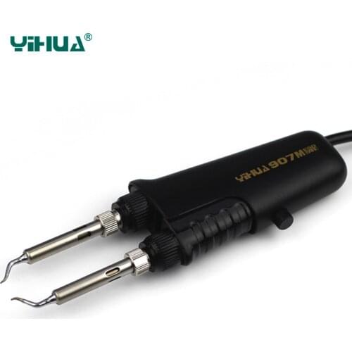YIHUA 907M BGA Rework Staion SMD Soldering Iron SolderingTweezer High quality stainless steel metal heating core Double tweezers
