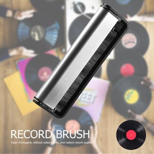 Carbon Fiber Phonograph Audio Handle Soft Cleaner Scrubbing Anti Static Turntables Pad Vinyl Record Brush Cleaning Tool